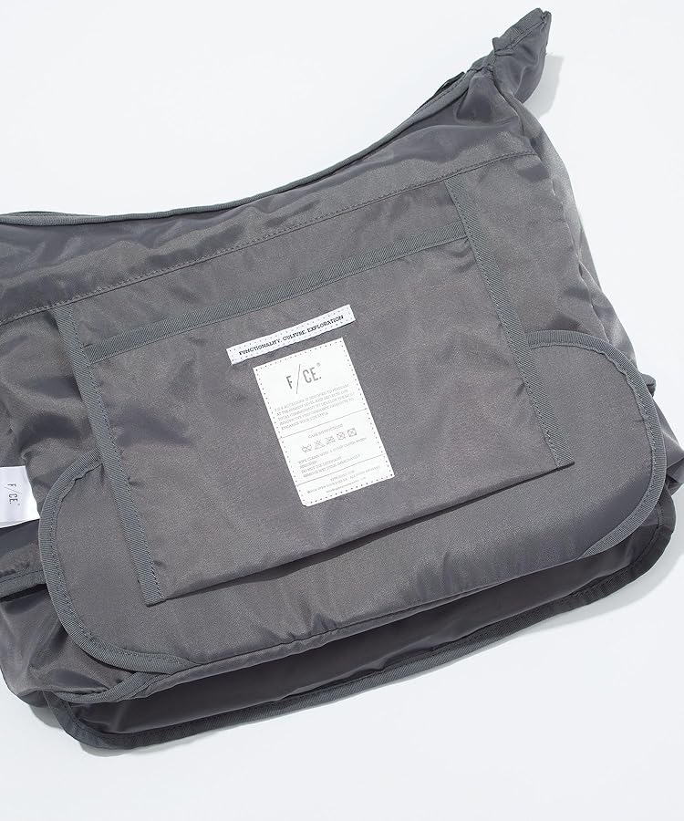 Amazon | TEXTURED TWILL 2 WAY SHOULDER TOTE_Charcoal | ショルダー